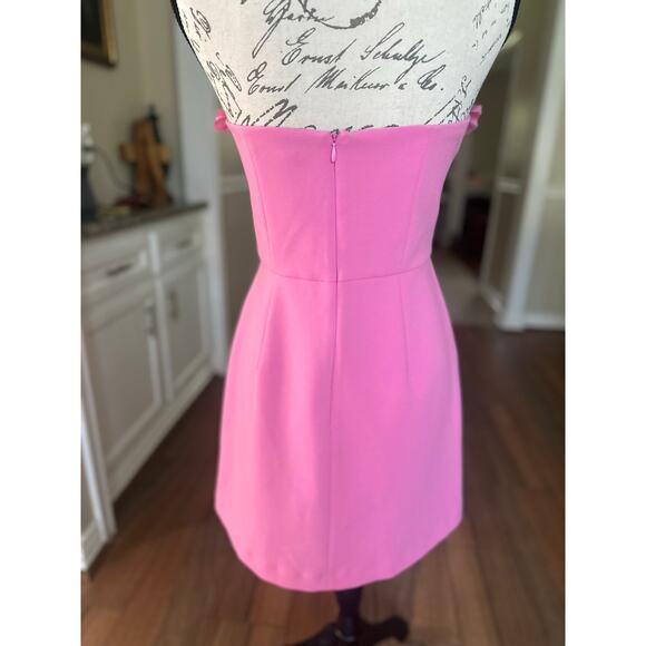 NWT French Connection Pink Organza Strapless Mini Dress, Size 6 - Picture 3 of 10